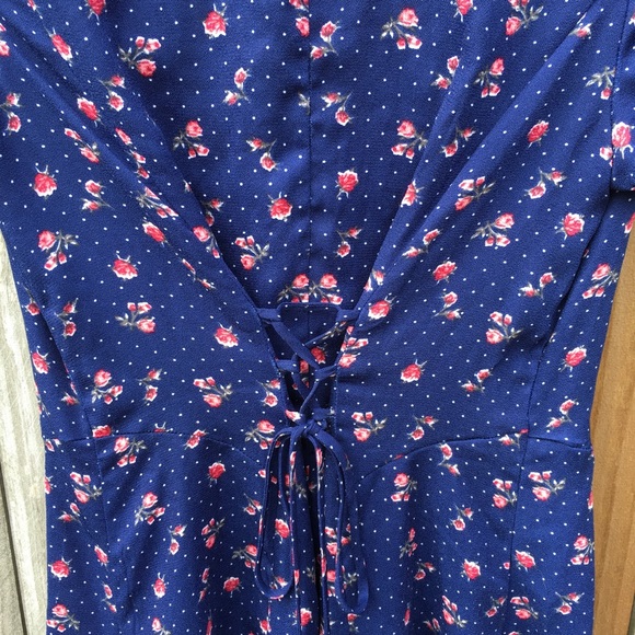 Floral Corset Back Dress w/ Pockets - Picture 3 of 8